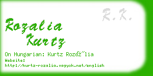 rozalia kurtz business card